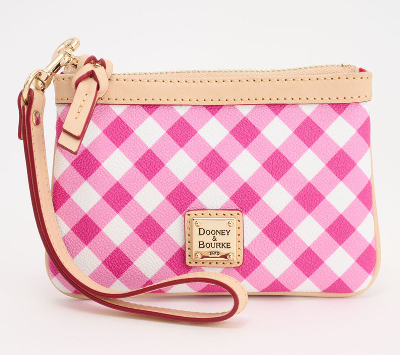 Dooney & Bourke Coated Cotton Gingham Medium Wristlet — View 13