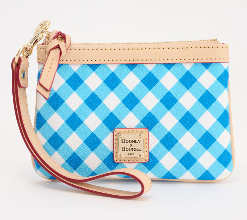 Dooney & Bourke Coated Cotton Gingham Medium Wristlet — View 16