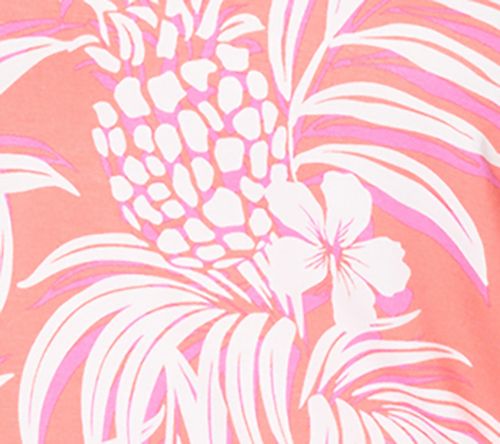 Belle by Kim Gravel Rayon Spandex Pineapple Palm Trim Top — View 8
