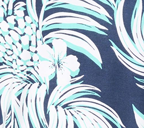 Belle by Kim Gravel Rayon Spandex Pineapple Palm Trim Top — View 9