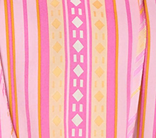 Belle by Kim Gravel Sunkissed Stripe Tassel Blouse — View 7