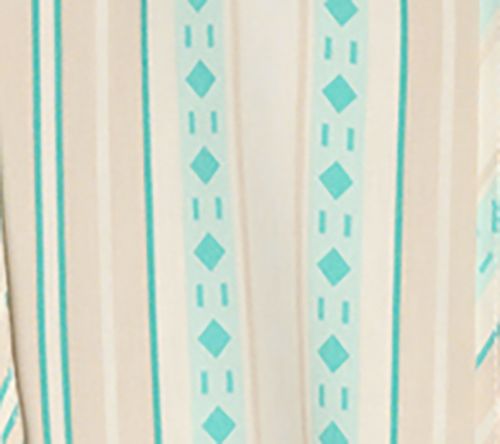 Belle by Kim Gravel Sunkissed Stripe Tassel Blouse — View 9
