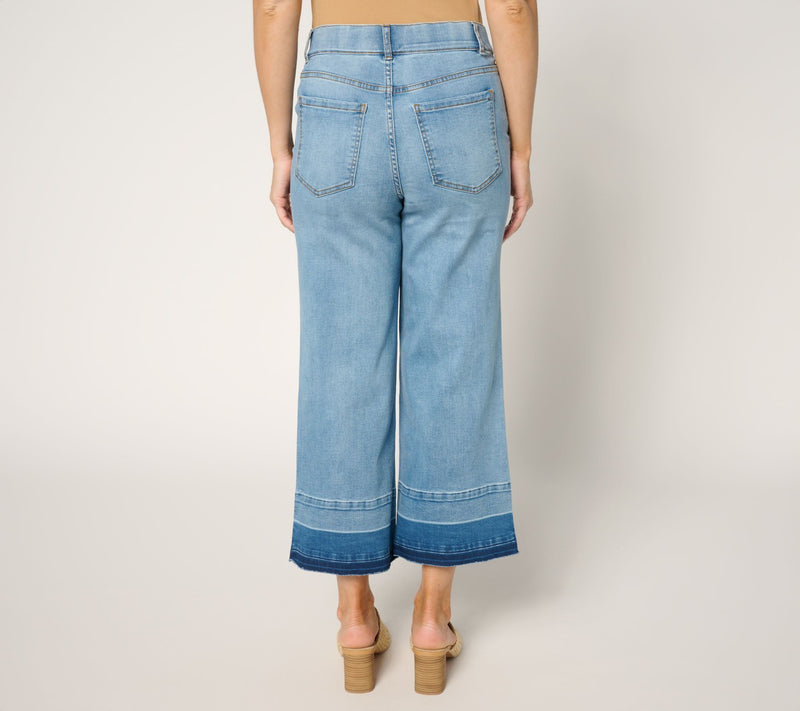 Isaac Mizrahi Live! Petite True Denim Indigo Relaxed Crop Jeans — View 8