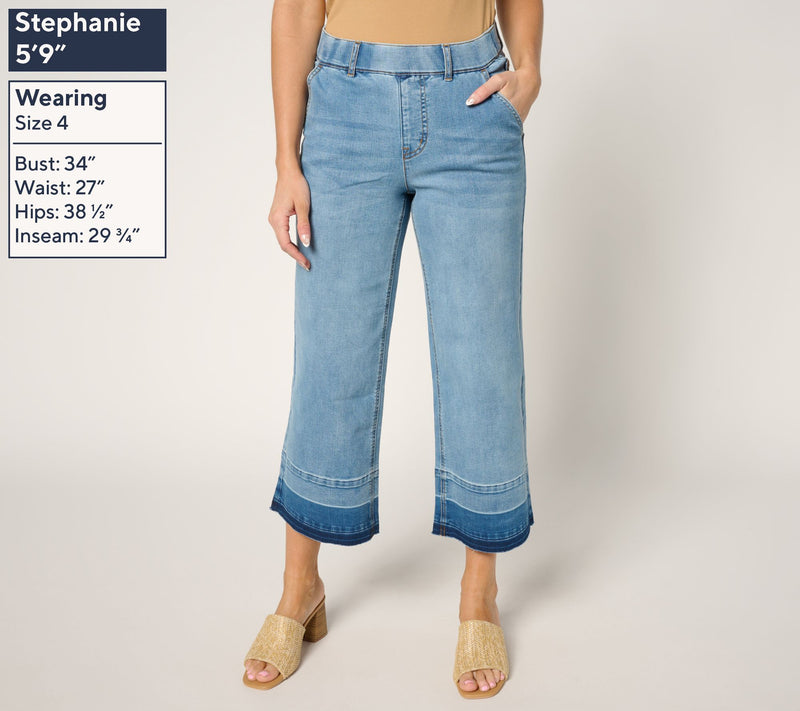 Isaac Mizrahi Live! Petite True Denim Indigo Relaxed Crop Jeans — View 7