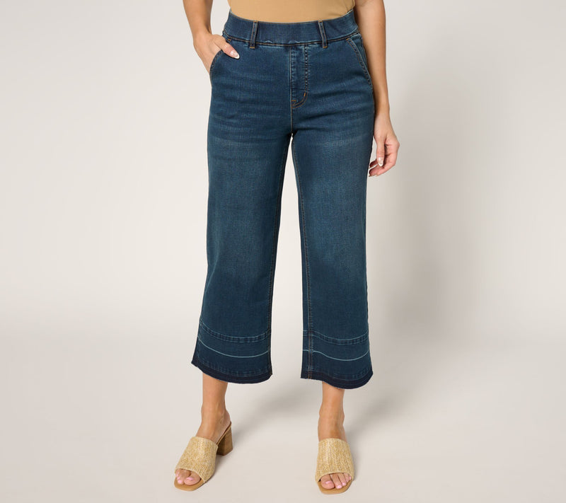 Isaac Mizrahi Live! Petite True Denim Indigo Relaxed Crop Jeans — View 3