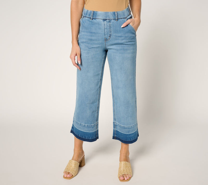 Isaac Mizrahi Live! Petite True Denim Indigo Relaxed Crop Jeans — View 5