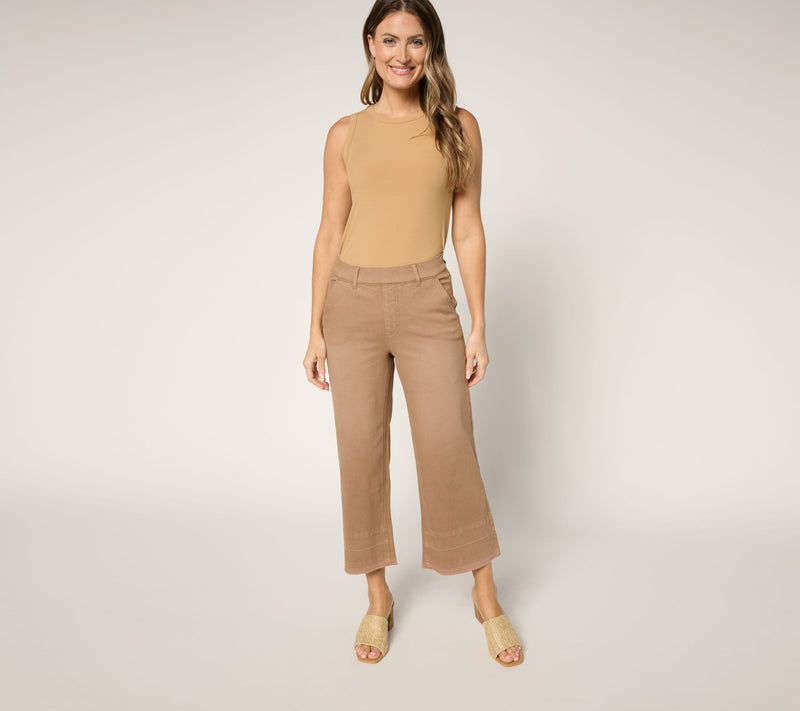 Isaac Mizrahi Live! Petite True Denim Color Relaxed Crop Jeans — View 7