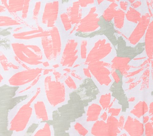 Belle by Kim Gravel TripleLuxe Linen French Floral V-Neck — View 8
