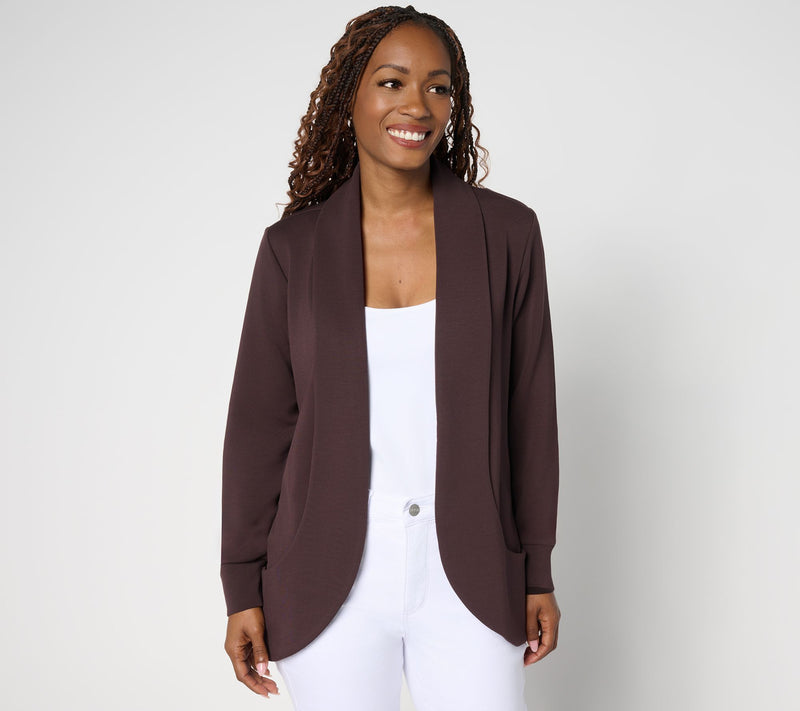 Belle by Kim Gravel ScubaLuxe Cocoon Cardigan — View 15
