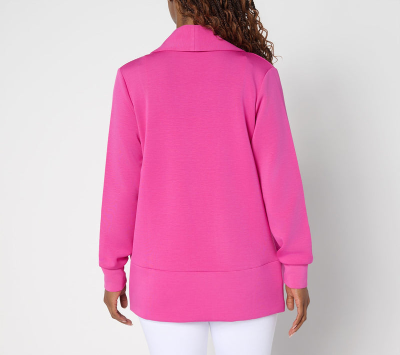 Belle by Kim Gravel ScubaLuxe Cocoon Cardigan — View 4