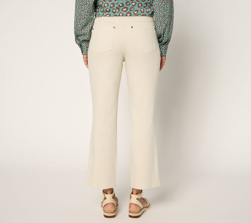 Belle by Kim Gravel Petite Tripleluxe Twill Seamed Kick Flare Crop — View 10