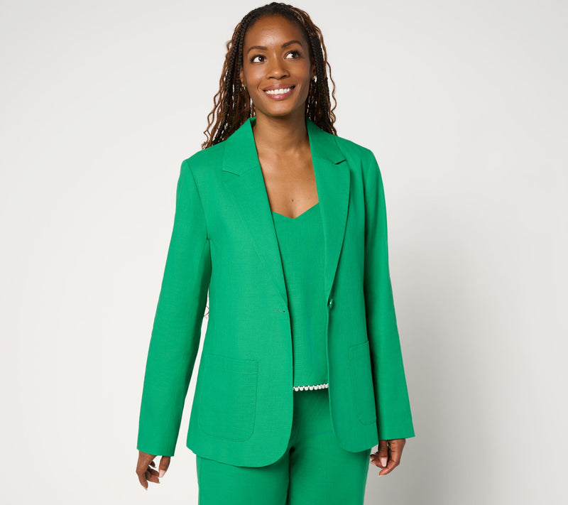 by Stacy London Stretch Cotton Blazer — View 12