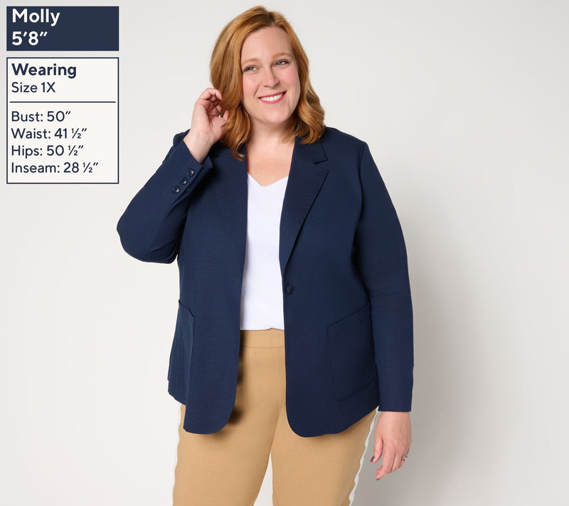 by Stacy London Stretch Cotton Blazer — View 4