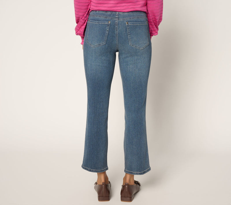 Belle by Kim Gravel Tall TripleLuxe Denim Seamed Kick Flare Crop — View 8