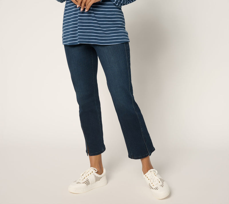 Belle by Kim Gravel Tall TripleLuxe Denim Seamed Kick Flare Crop — View 3