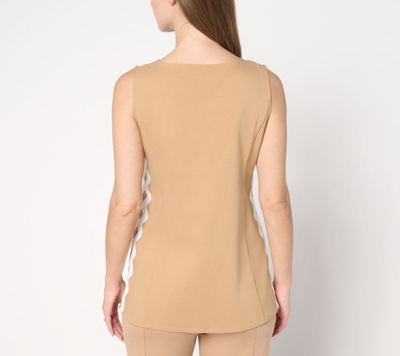 by Stacy London Stretch Tank Top with Rik Rak Trim — View 4