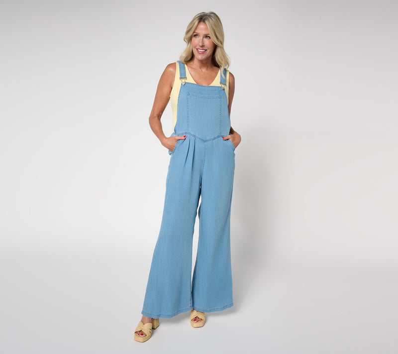 Me by Jennie Garth Regular Lyocell Rinks Overall Indigo — View 3