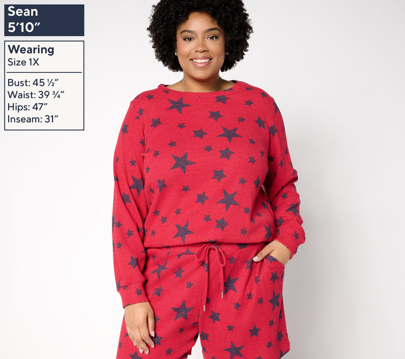 Belle by Kim Gravel Baby Waffle Summer Stars Top — View 8