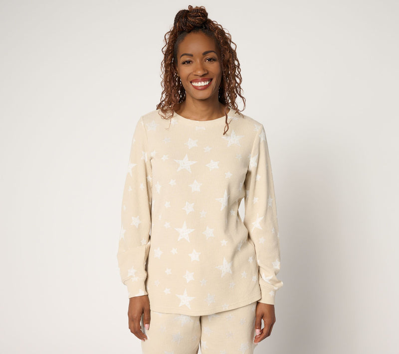 Belle by Kim Gravel Baby Waffle Summer Stars Top — View 5