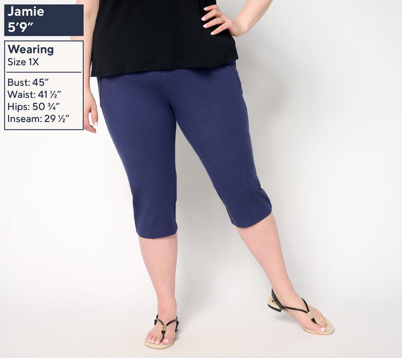 Women with Control Regular 86/14 Pedal Pusher with Seaming Detail — View 10