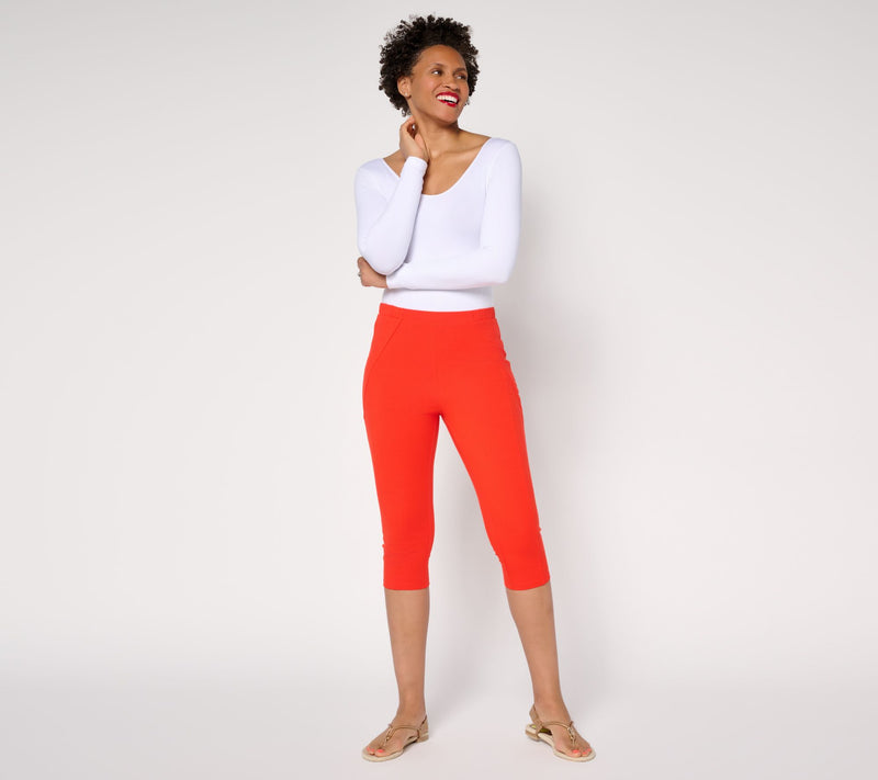 Women with Control Petite 86/14 Pedal Pusher with Seaming Detail — View 13
