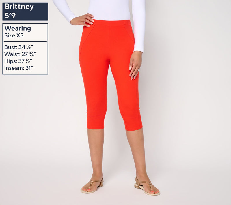 Women with Control Petite 86/14 Pedal Pusher with Seaming Detail — View 11