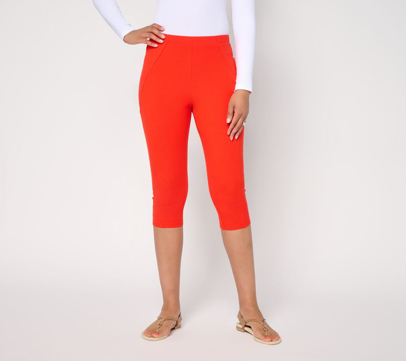 Women with Control Petite 86/14 Pedal Pusher with Seaming Detail — View 5