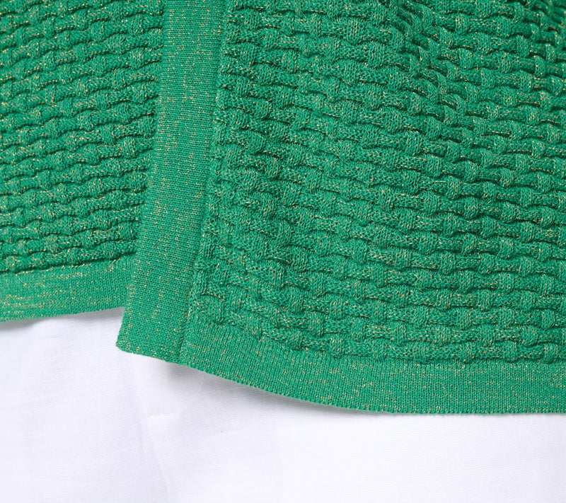 by Stacy London Basket Weave Cardigan with Lurex — View 10