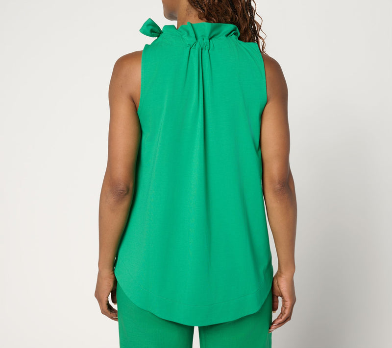 by Stacy London Cotton Jersey Sleeveless Bow Top — View 12
