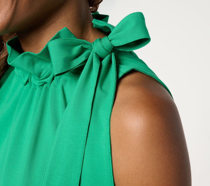 by Stacy London Cotton Jersey Sleeveless Bow Top — View 14
