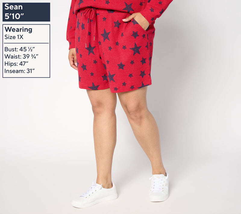 Belle by Kim Gravel Baby Waffle Summer Stars 7" Short — View 8