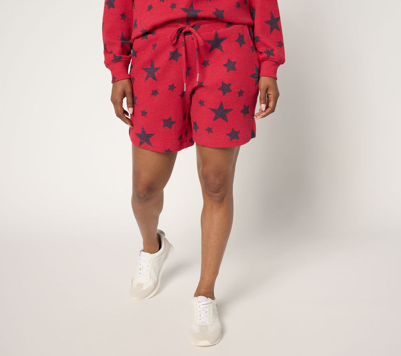 Belle by Kim Gravel Baby Waffle Summer Stars 7" Short — View 7