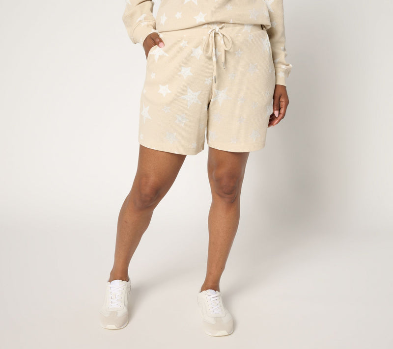 Belle by Kim Gravel Baby Waffle Summer Stars 7" Short — View 5