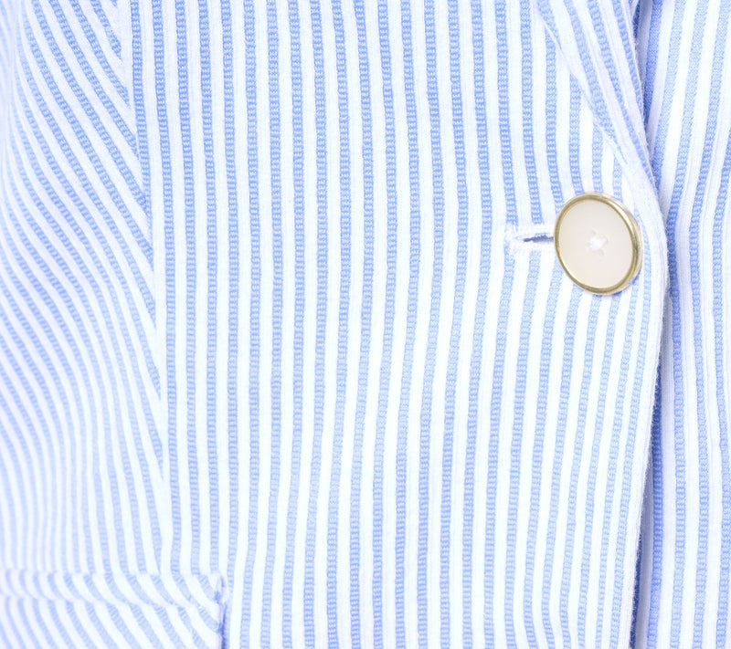 Isaac Mizrahi Live! Yacht Club Knit Seersucker Blazer — View 12