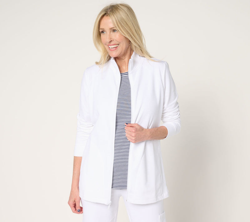 Denim & Co. Active French Terry Zip Front Jacket — View 13