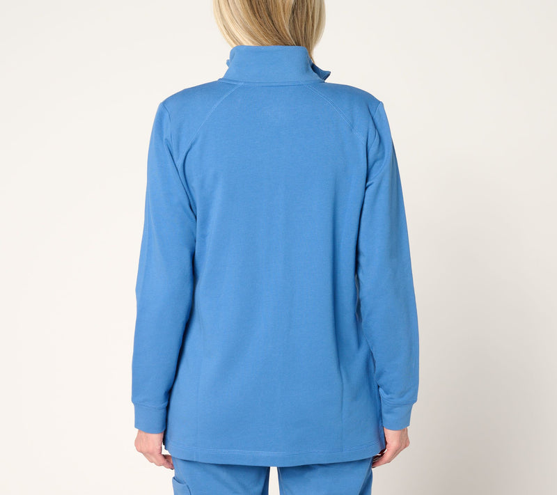 Denim & Co. Active French Terry Zip Front Jacket — View 4