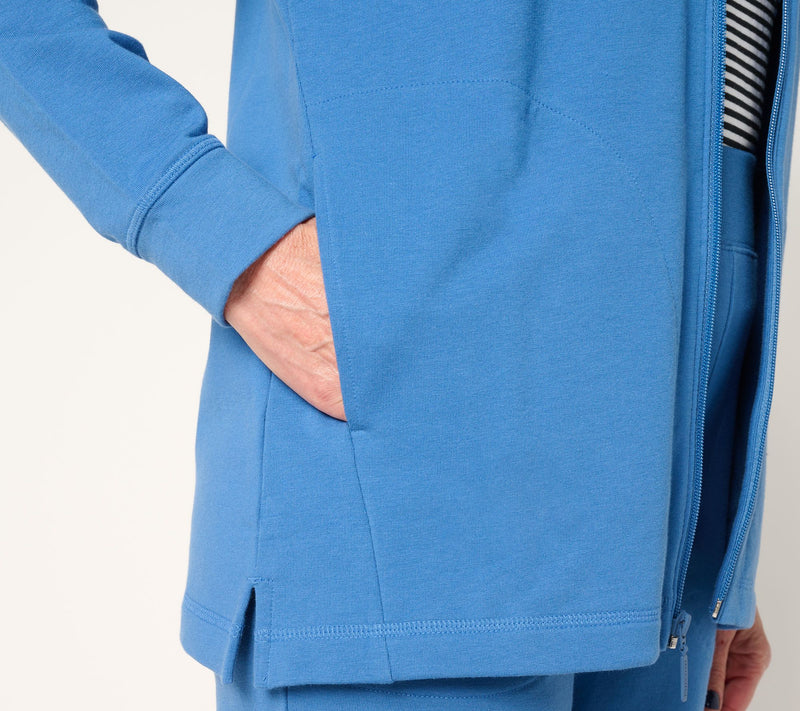 Denim & Co. Active French Terry Zip Front Jacket — View 6