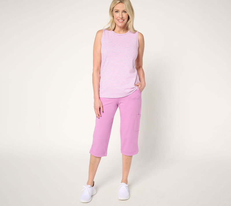 Denim & Co. Active Regular French Terry Straight Leg Capri Pants — View 15