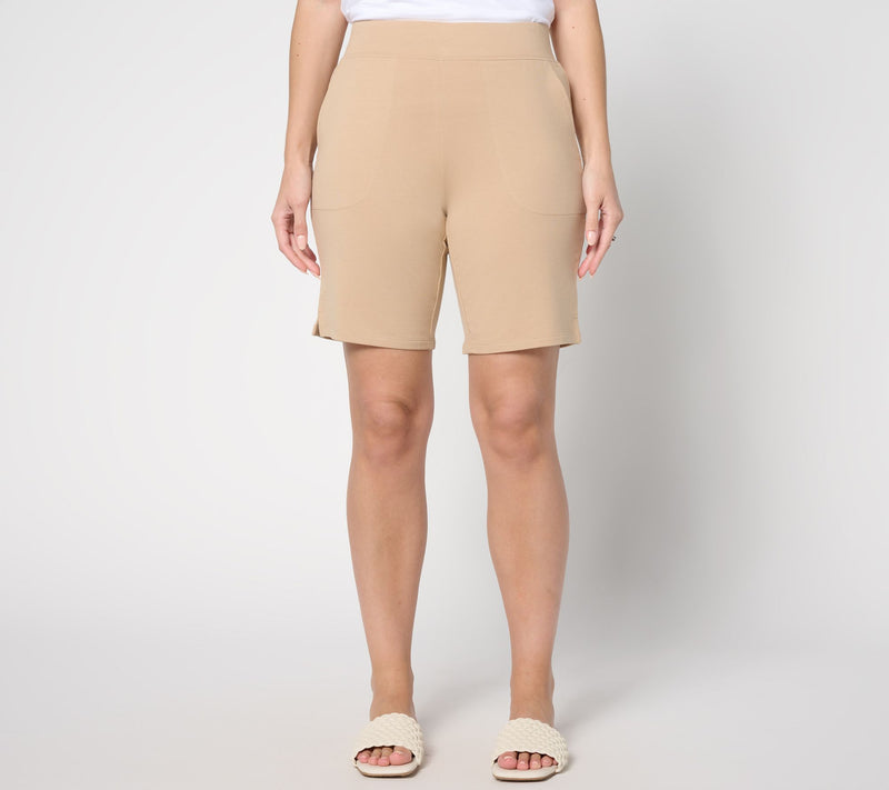 Denim & Co. EasyWear French Terry Regular Short — View 17