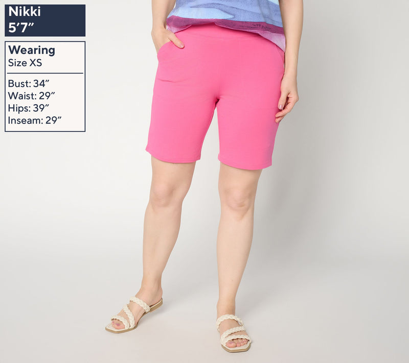 Denim & Co. EasyWear French Terry Regular Short — View 7