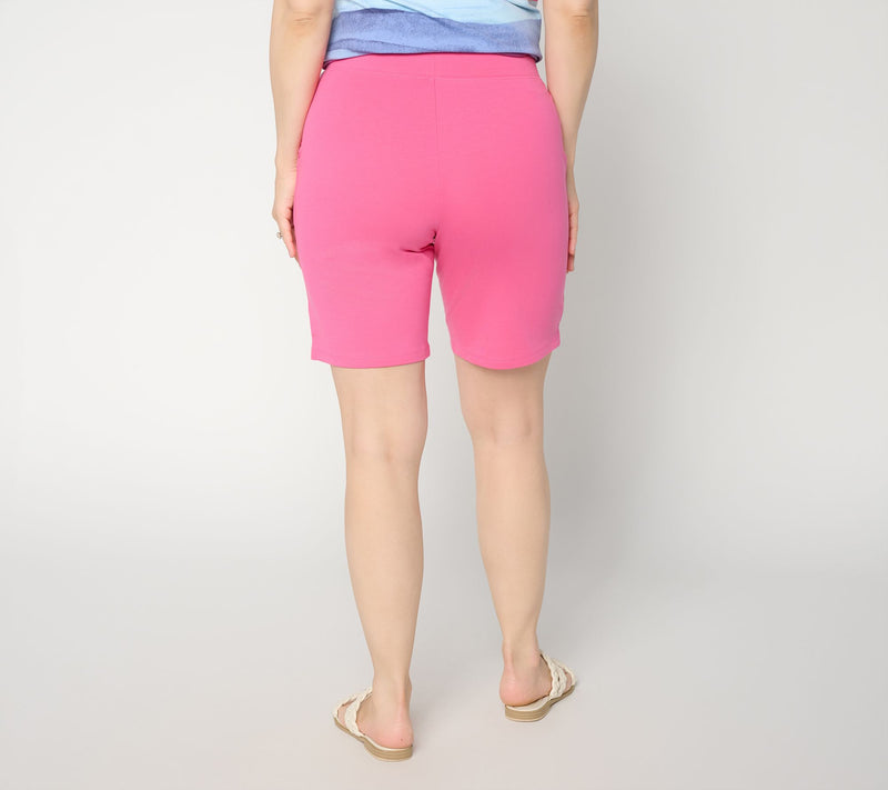 Denim & Co. EasyWear French Terry Petite Short — View 8