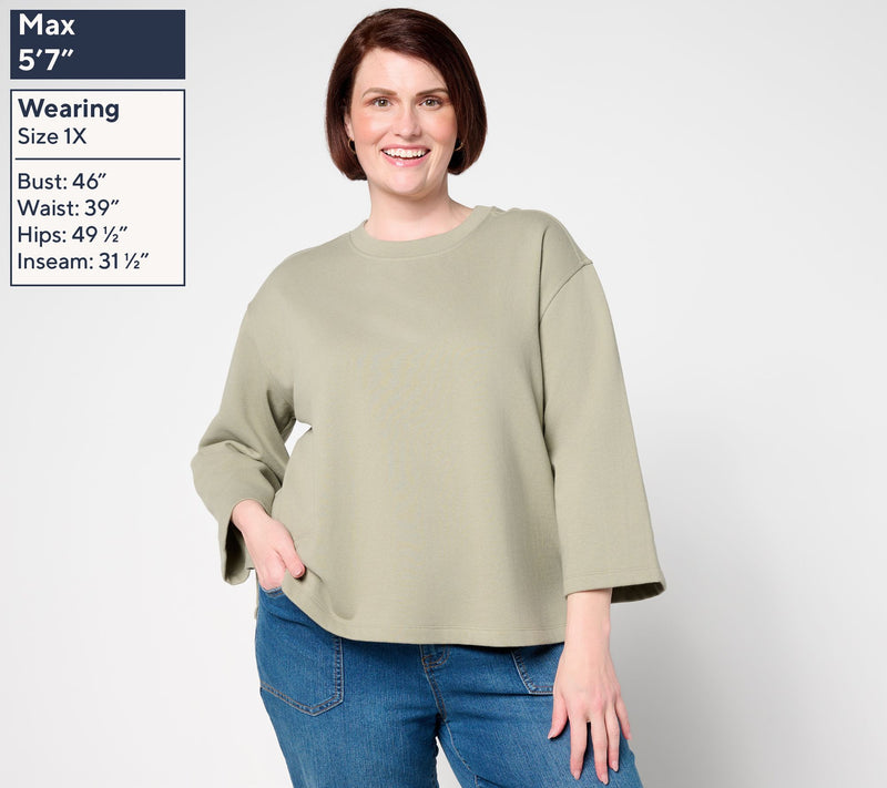 Martha Stewart Signature 3/4 Sleeve Tee — View 10