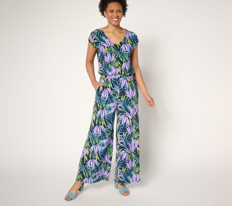 Women with Control Regular Como Jersey Printed Jumpsuit — View 7