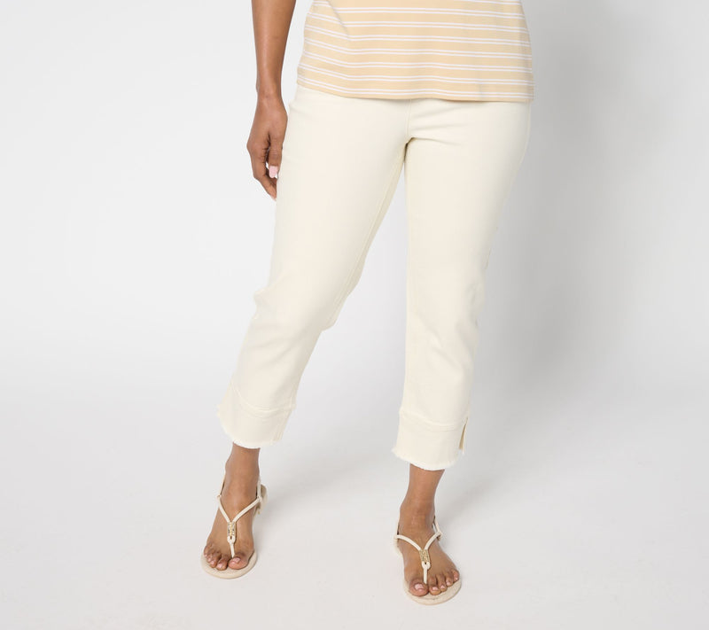 Isaac Mizrahi Live! Regular True Denim Crop Jeans with Cuff — View 3
