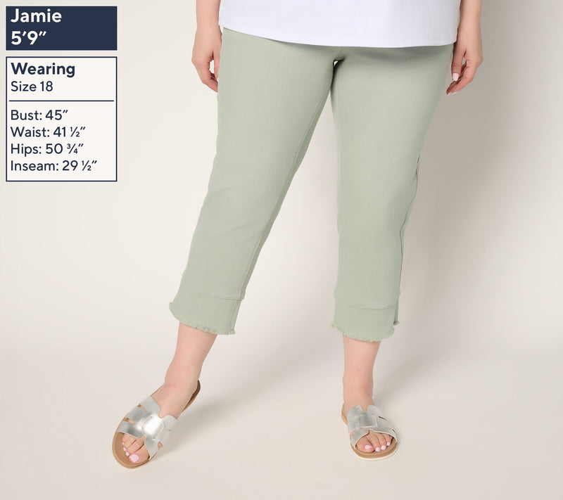 Isaac Mizrahi Live! Regular True Denim Crop Jeans with Cuff — View 6