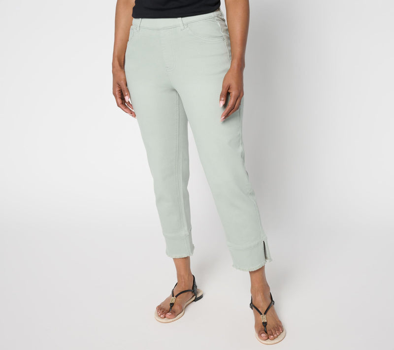 Isaac Mizrahi Live! Regular True Denim Crop Jeans with Cuff — Main view
