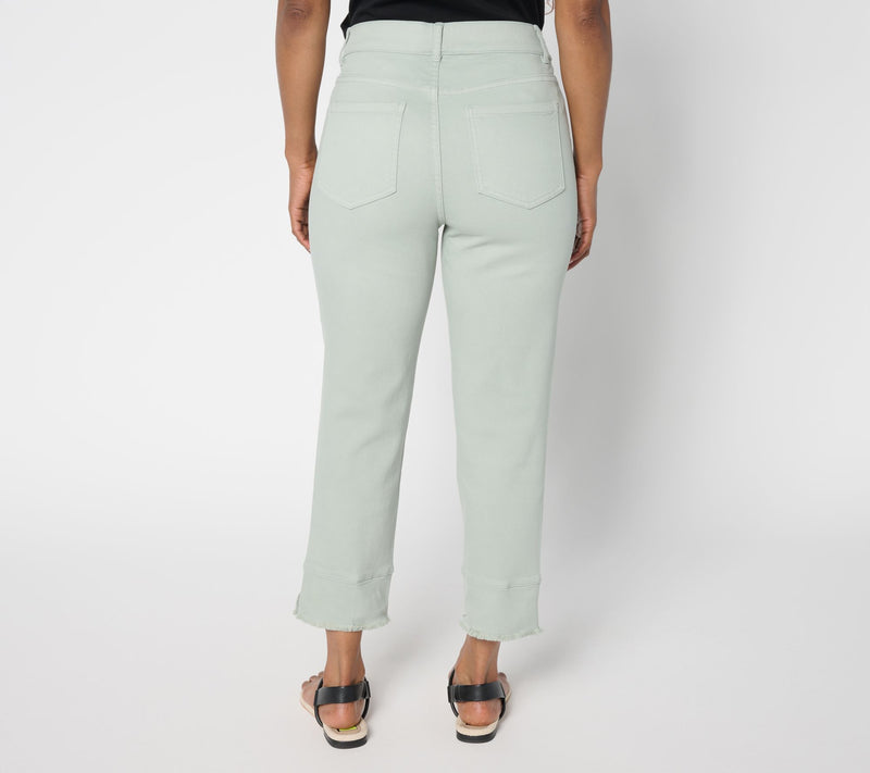 Isaac Mizrahi Live! Petite True Denim Crop Jeans with Cuff — View 8