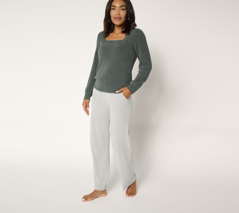Barefoot Dreams CozyChic Ultra Lite Square Neck Ribbed Pullover — View 14