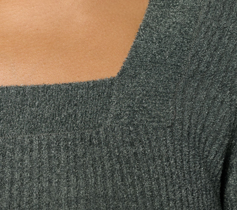 Barefoot Dreams CozyChic Ultra Lite Square Neck Ribbed Pullover — View 15