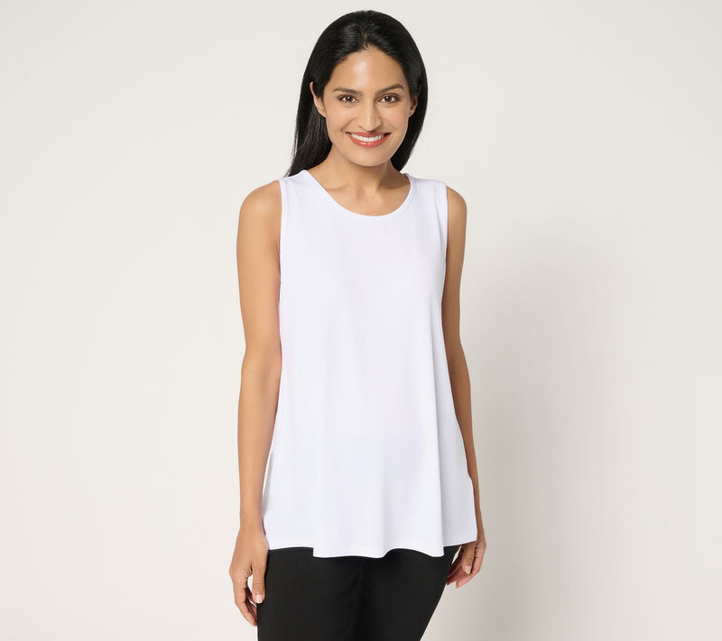 Susan Graver Modern Essentials Liquid Knit A-Line Tank — View 12
